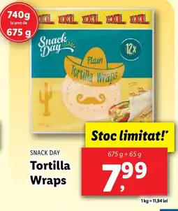 Lidl SNACK DAY Tortilla Wraps Ofertă