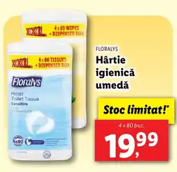 Lidl FLORALYS Hârtie igienică umedă Ofertă