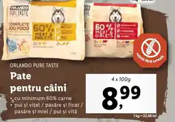 Lidl ORLANDO PURE TASTE Pate pentru câini Ofertă