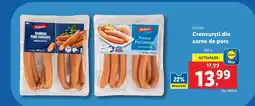 Lidl DULANO Crenvursti din carne de porc Ofertă