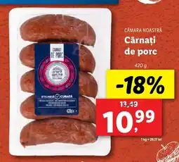 Lidl CĂMARA NOASTRĂ Cârnaţi de porc Ofertă