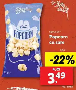 Lidl SNACK DAY Popcorn cu sare Ofertă