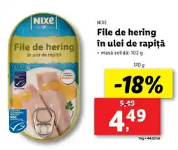 Lidl NIXE File de hering în ulei de rapiţă Ofertă