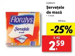 Lidl FLORALYS Şerveţele de masă Ofertă