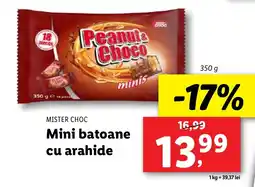 Lidl MISTER CHOC Mini batoane cu arahide Ofertă