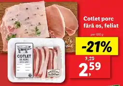 Lidl Cotlet porc fără os, feliat Ofertă