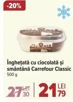 Carrefour Market Înghețată cu ciocolată și smântână Carrefour Classic Ofertă