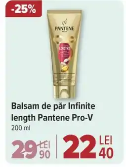 Carrefour Market Balsam de păr Infinite length Pantene Pro-V Ofertă