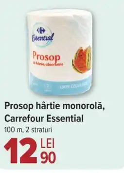 Prosop hârtie monorolă, Carrefour Essential