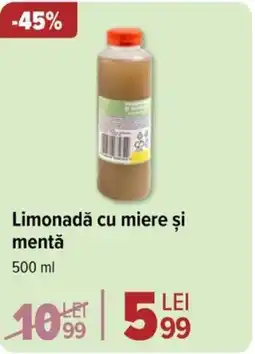 Carrefour Limonadă cu miere şi mentǎ Ofertă