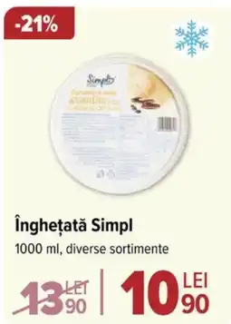 Carrefour îngheţată Simpl Ofertă