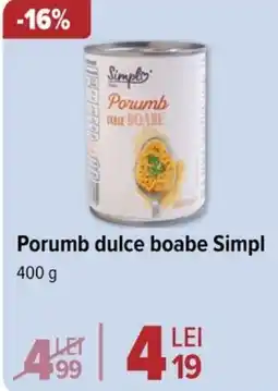 Porumb dulce boabe Simpl