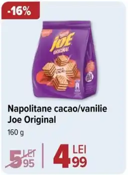 Carrefour Napolitane cacao/vanilie Joe Original Ofertă
