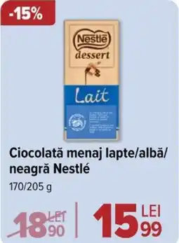 Carrefour Ciocolată menaj lapte/albǎ/ neagră Nestlé Ofertă