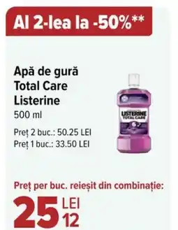 Carrefour Apă de gură Total Care Listerine Ofertă