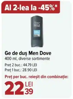 Carrefour Ge de duş Men Dove Ofertă