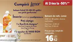 Carrefour Balsam de rufe, Lenor Ofertă