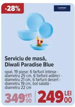 Carrefour Serviciu de masă, Diwali Paradise Blue Ofertă