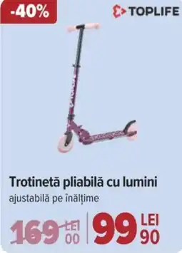 Carrefour Trotinetǎ pliabilă cu lumini Ofertă