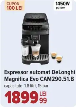 Carrefour Espressor automat DeLonghi Magnifica Evo CAM290.51.B Ofertă