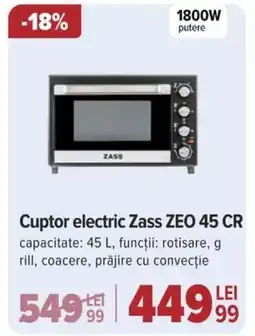 Carrefour Cuptor electric Zass ZEO 45 CR Ofertă