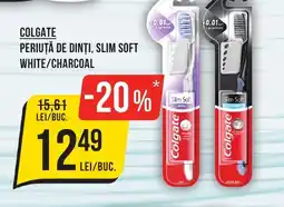 Mega Image COLGATE PERIUȚĂ DE DINȚI, SLIM SOFT WHITE/CHARCOAL Ofertă