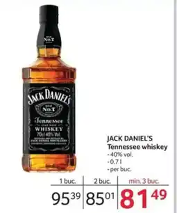 Selgros JACK DANIEL'S Tennessee whiskey Ofertă
