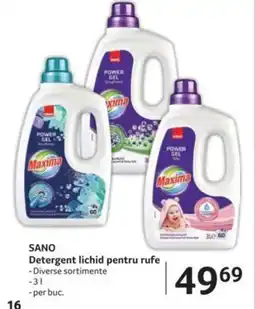 Selgros SANO Detergent lichid pentru rufe Ofertă