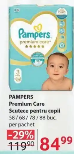 Selgros PAMPERS Premium Care Scutece pentru copii Ofertă