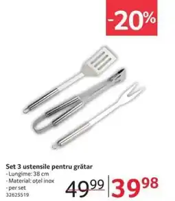 Selgros Set 3 ustensile pentru grătar Ofertă