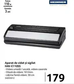 Selgros Aparat de vidat şi sigilat HAV-E110SS Ofertă