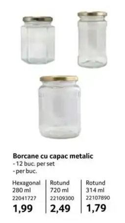 Selgros Borcane cu capac metalic Ofertă