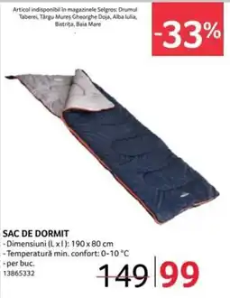 Selgros SAC DE DORMIT Ofertă