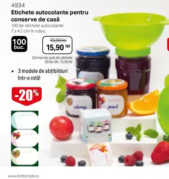 BetterStyle Etichete autocolante pentru conserve de casă Ofertă