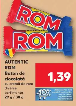 Kaufland AUTENTIC ROM Baton de ciocolată Ofertă