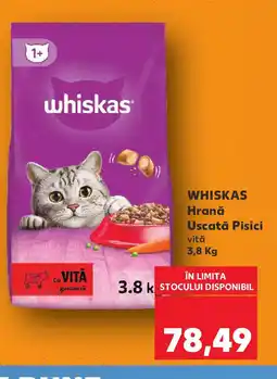 WHISKAS Hrană Uscată Pisici vită