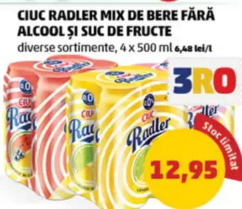 Penny CIUC RADLER MIX DE BERE FĂRĂ ALCOOL ȘI SUC DE FRUCTE Ofertă