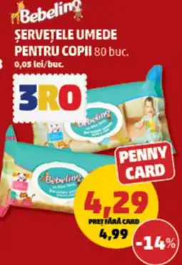 Penny ȘERVEȚELE UMEDE PENTRU COPII Ofertă