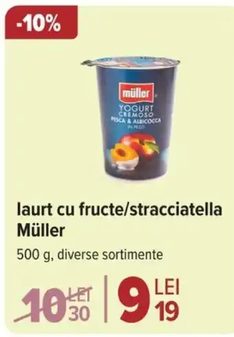 Carrefour laurt cu fructe/stracciatella Müller Ofertă