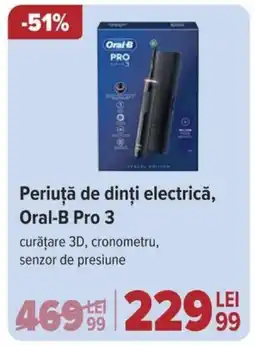 Carrefour Periuţă de dinți electrică, Oral-B Pro 3 Ofertă