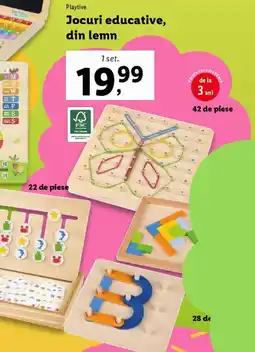 Lidl Jocuri educative, din lemn Ofertă