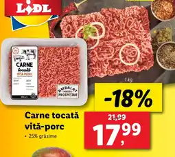 Lidl Carne tocată vitǎ-porc Ofertă