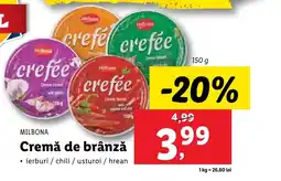 Lidl MILBONA Cremă de brânză Ofertă