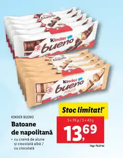 Lidl KINDER BUENO Batoane de napolitană Ofertă