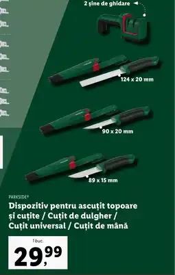 Lidl Dispozitiv pentru ascuțit topoare şi cuțite / Cuțit de dulgher / Cuțit universal / Cuțit de mână Ofertă