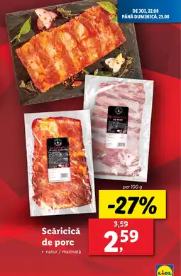 Lidl Scǎricică de porc Ofertă