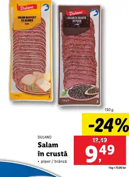 Lidl DULANO Salam în crustă Ofertă