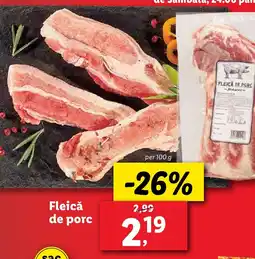 Lidl Fleică de porc Ofertă