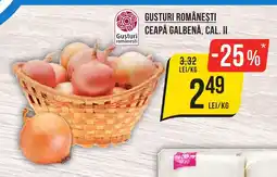 Mega Image GUSTURI ROMÂNEŞTI CEAPĂ GALBENĂ, CAL. II Ofertă