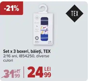 Carrefour Set x 3 boxeri, băieţi, TEX Ofertă